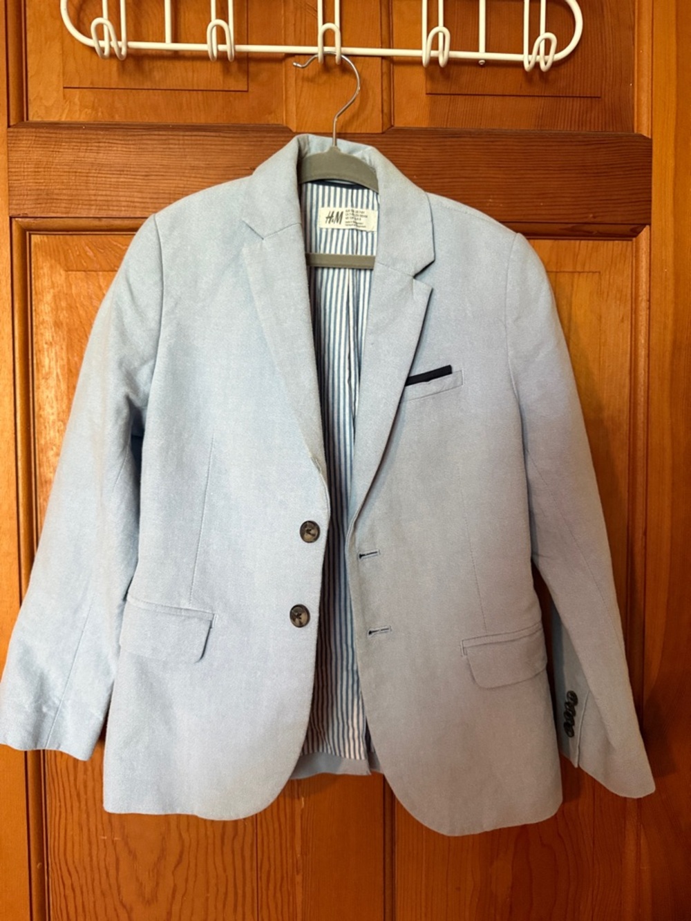 H&M Pale Blue boys Sport Coat - Single-Breasted Two-Button